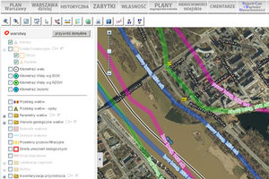 Historyczne koryta Wisły w geoportalu stolicy