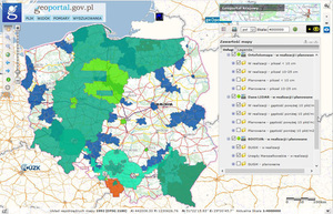 Monitoring pozyskiwania danych osobną grupą warstw w Geoportalu 