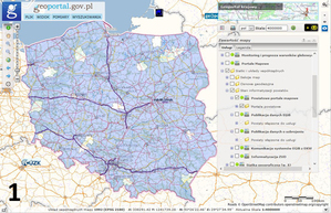 Nowa grupa warstw w Geoportalu - Stan informatyzacji powiatów <br />
fot. geoportal.gov.pl