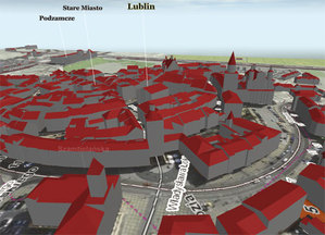 Jeden chętny do modelu 3D Lublina <br />
Model 3D Lublina udostępniony w Geoportalu 3D 