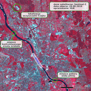 Awaria stołecznego kolektora okiem satelity