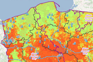 Zagrożenie suszą na mapach