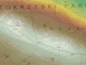 Nowa kulminacja Gór Świętokrzyskich już w PZGiK <br />
fot. Geoportal.gov.pl