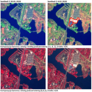 Sentinel-2 obserwuje postępy budowy szpitala w Wuhan