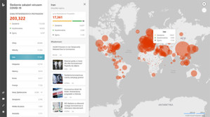 Również Microsoft publikuje mapę koronawirusa