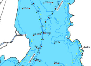 Mapy jeziora Dąbie zaktualizowane <br />
Fragment mapy jez. Dąbie