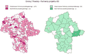 VIII tura cyfryzacji mazowieckiego PZGiK: zainteresowanie spore, ale oferty drogie <br />
Gminy i powiaty uczestniczące w Projekcie ASI