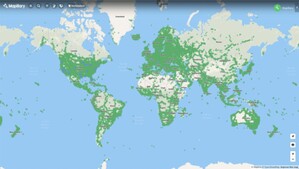Facebook chce mieć swoje Street View. Korporacja przejmuje Mapillary <br />
Pokrycie świata zdjęciami Mapillary (stan na czerwiec br.)