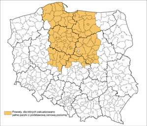 Najnowsza aktualizacja danych podstawowej osnowy poziomej