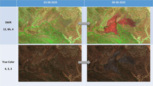 Satelity monitorują pożary w Kalifornii