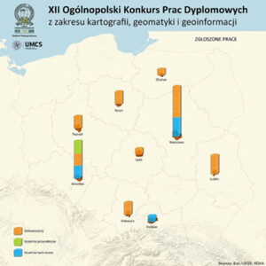 Rekordowa liczba zgłoszeń w konkursie na najlepsze prace dyplomowe z kartografii i GIS <br />
fot. Oddział Kartograficzny PTG