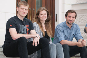 My, geoinformatycy <br />
Od lewej: Kamil Choromański, Alicja Konkol, Bartłomiej Majerski