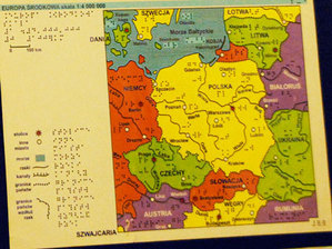 Kolejna szansa na atlas dla niewidomych  <br />
fot. BS, przykład mapy dla niewidomych i słabowidzących