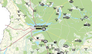 IPN będzie szukać mogił na zdjęciach lotniczych <br />
Mapa obławy augustowskiej (źródło: IPN)