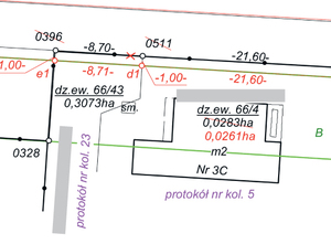 "Piramida" graniczna <br />
Fragment szkicu do obliczeń