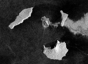 Ogrom eksplozji Krakatau okiem satelity <br />
Krakatau okiem europejskiego satelity radarowego Sentinel-1 (fot. Copernicus/Fb)