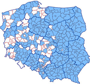 Połowa województw z kompletem powiatów w KIUT <br />
Zasięg KIUT (stan na 30 lipca)