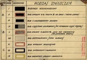 Unikatowa zabytkowa mapa w warszawskim geoportalu <br />
Legenda planu