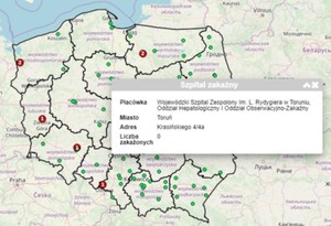 Mapa rozprzestrzeniania się koronawirusa w Polsce [aktualizacja] <br />
Mapa GIAP