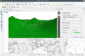QGIS 3.12 napakowany nowymi funkcjami <br />
Model mesh w widoku 3D