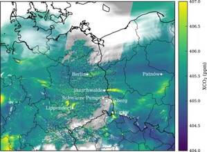 Nadlatują kolejne innowacyjne satelity Sentinel <br />
Fragment badań dot. wykonalności misji CO2M (CC by SA 4.0 doi.org/10.5194/amt-12-6695-2019)