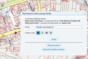 W geoportalach Geobidu otworzysz plik DXF <br />
Wyszukiwanie adresów