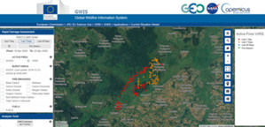 Pożar nad Biebrzą skartowany <br />
Rozkład przestrzenny alarmów pożarowych wygenerowanych z sensora VIIRS w okresie ostatnich 7 dni