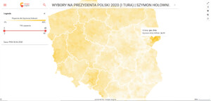Wyniki I tury wyborów prezydenckich na mapach