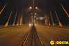 Nocne pomiary mostu Siekierkowskiego wykonywane przez zespoły z Wydziału Inżynierii Lądowej i Geodezji WAT oraz WPG