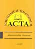 Nowy numer Acta Scientiarum Polonorum Administratio Locorum