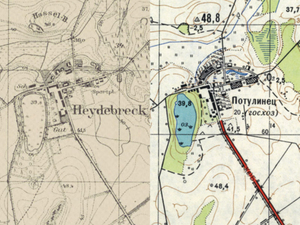 Mapa niemiecka, wyd. 1941 r., ark. Gr. Sabow (2257) i mapa sowiecka, wyd. 1955 r., ark. N-33-79-B-b Mexobo (okolice Gryfic)