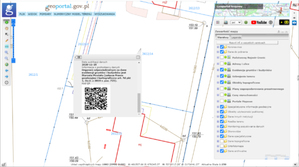 Kod QR w informacji o działce na Geoportalu