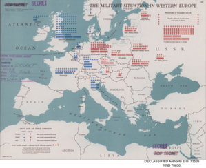 Nowe skany w Archiwum Map WIG <br />
Sytuacja wojskowa w Europie Zachodniej, wyd. CIA, rok 1951