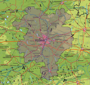 Poznańska metropolia zamawia ortofotomapę i dane 3D <br />
Zasięg opracowania (SIWZ)