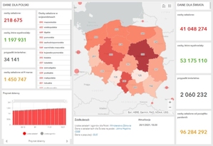 Rząd udostępnia nowe mapy zakażeń COVID-19