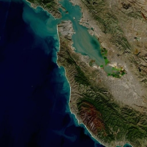 NASA prezentuje zharmonizowane dane Landsat i Sentinel <br />
Zatoka San Francisco na danych HLS (fot. NASA)