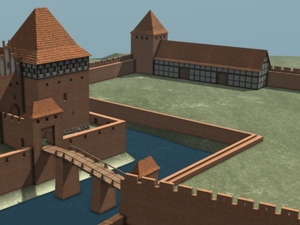 Gotyckie zamki w 3D <br />
Fragment modelu 3D zamku w Działdowie