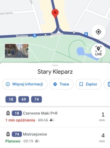 Mapy Google: komunikacja miejska na żywo wjeżdża do kolejnego miasta