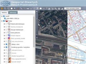 Wyświetlanie plików GeoTIFF w geoportalach e-mapa.net