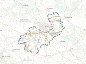 Powiat wrocławski zamawia geodezyjne bazy danych <br />
Powiat wrocławski Źródło: wroSIP