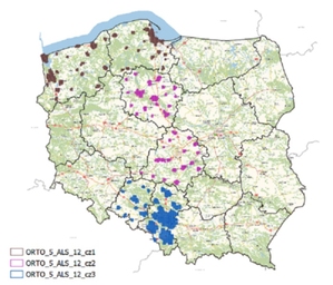 GUGiK podpisuje umowy na dane fotogrametryczne dla miast <br />
Zakres podpisanych umów (źródło: GUGiK)