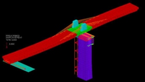 Bentley przejmuje firmę Adina od nieliniowej symulacji infrastruktury <br />
Tarcie ślizgowe dźwigara mostu z betonu sprężonego można badać za pomocą technologii ADINA