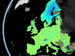 Deformacje w Europie na satelitarnej mapie Copernicusa