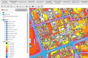 Strategiczna mapa hałasu w warszawskim geoportalu
