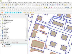 Które powiaty mają usługę pobierania EGiB zgodną z przepisami? <br />
Dane EGiB pobrane do aplikacji QGIS