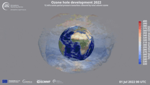 Copernicus: Niezwykle trwałe antarktyczne dziury ozonowe <br />
Za: Copernicus Atmosphere Monitoring Service, ECMWF