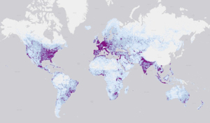 Sztuczna inteligencja na tropie brakujących dróg w OpenStreetMap <br />
Mapa wszystkich dróg wykrytych przez algorytm Microsoftu