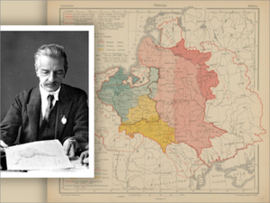 Posłowie chcą uczcić pamięć prof. Romera <br />
Eugeniusz Romer (fot. Wikipedia) oraz mapa z "Geograficzno-statystycznego atlasu Polski"