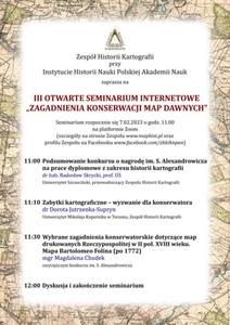 Zapowiedź seminarium o konserwacji zabytkowych map