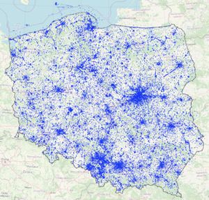 Gdzie najczęściej mierzymy z ASG-EUPOS? <br />
Lokalizacja połączeń z ASG-EUPOS